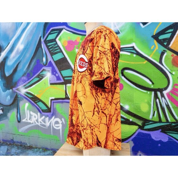 CINCINNATI REDS MLB Vintage Baseball Jersey Size Large- Camo (Aroldis Chapman) - Picture 7 of 9